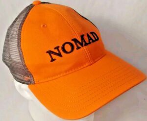NOMAD Hunting Bright Orange Adjustable Snapback Mesh Back Hat/Cap-EXCELLENT!
